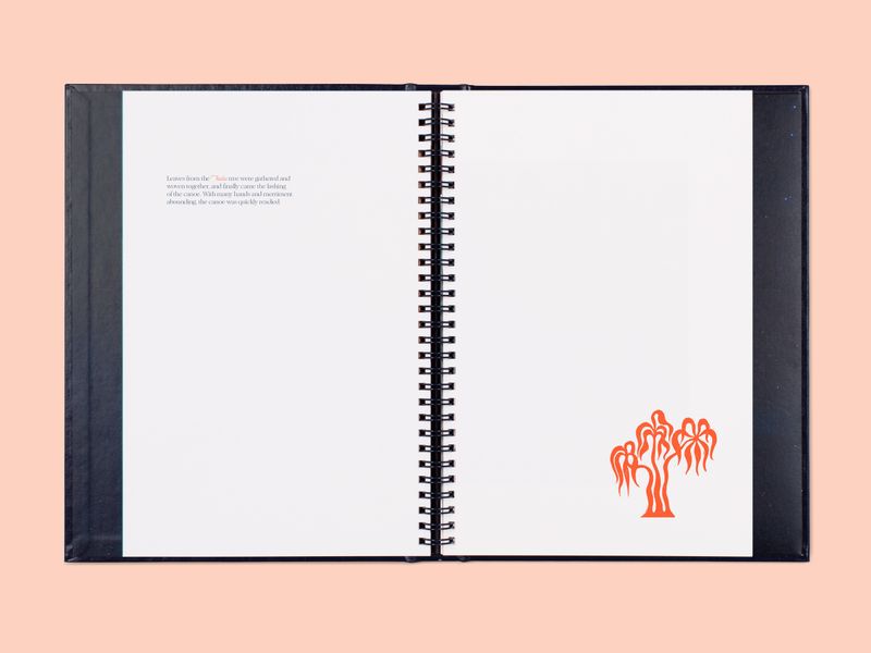 Moemoeā spread from The Spell with illustration by Sophy Hollington.