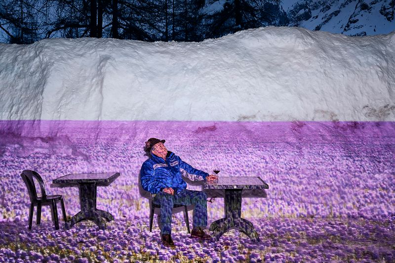 © Edoardo / Giulia Delille / Piermartiri - Mont Blanc, Italy. Enrico Bonora, one of the few inhabitants of Val Ferret at the foot of the Planpincieux glacier.