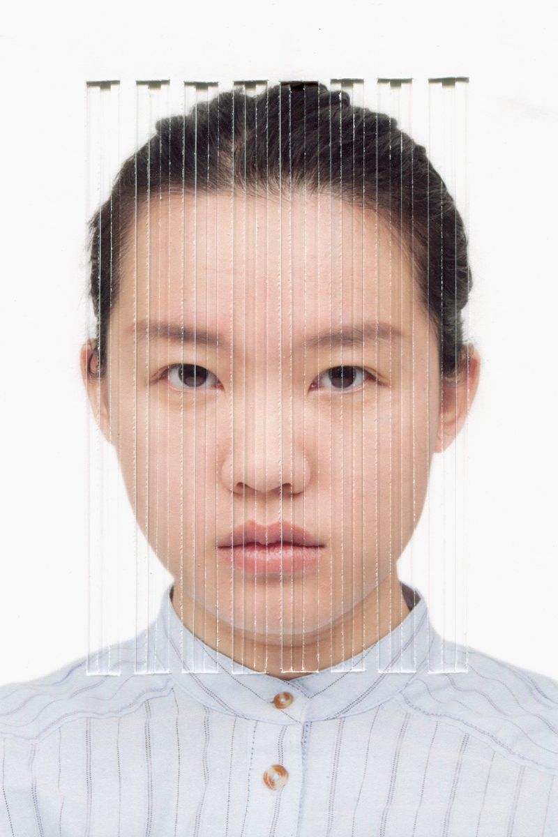 © Yufan Lu - I also cut patterns on my portraits, 'transplanting' those women's experience onto me.