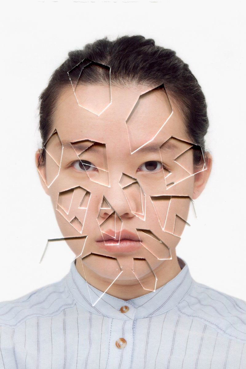 © Yufan Lu - I also cut patterns on my portraits, 'transplanting' those women's experience onto me.