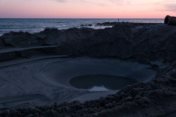 © Clelia Carbonari - Lungomare Duca degli Abbruzzi, winter works on the shore.