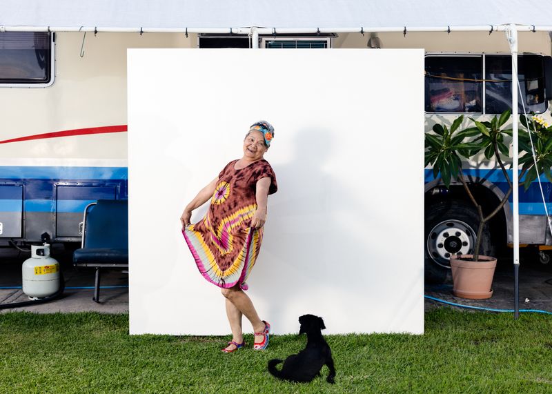 © Edwina Richards - Francis Hodges / Singleton Wreckers front yard (pop up caravan park)