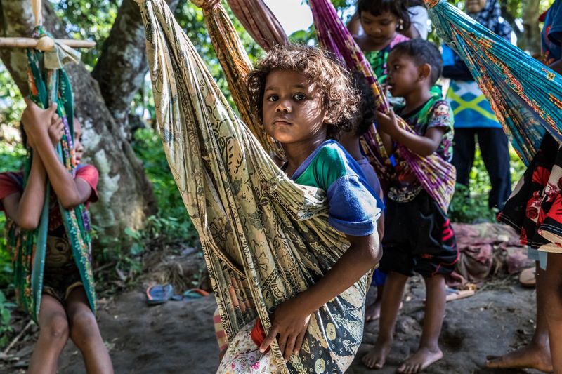 © David Verberckt - Children of the Bateq community playing. Pecah Keljbi settlement, Merapoh, Pahang, Malaysia, February 2020