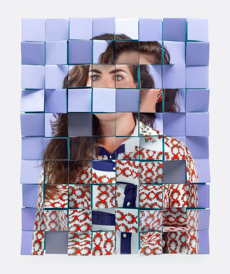 © Karen Navarro - Untitled (perspective ll), 2021 Archival inkjet print, wood, acrylic paint, Epoxy 30 × 24 in