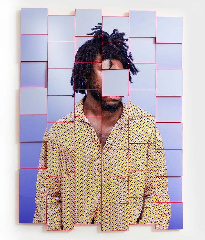 © Karen Navarro - Parts of me, 2020 Archival inkjet print, wood panel, acrylic paint, Epoxy 36 x 50 in