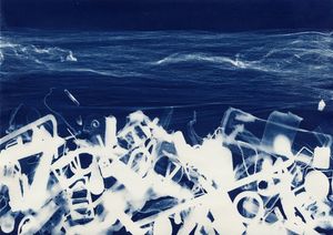 Cyanotypes of a trashworld