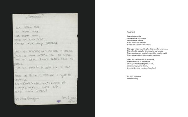 © Hana Selena Sokolovic - Archival poem from my sister’s wartime diary with English translation.