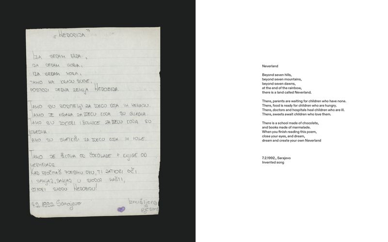 © Hana Selena Sokolovic - Archival poem from my sister’s wartime diary with English translation.