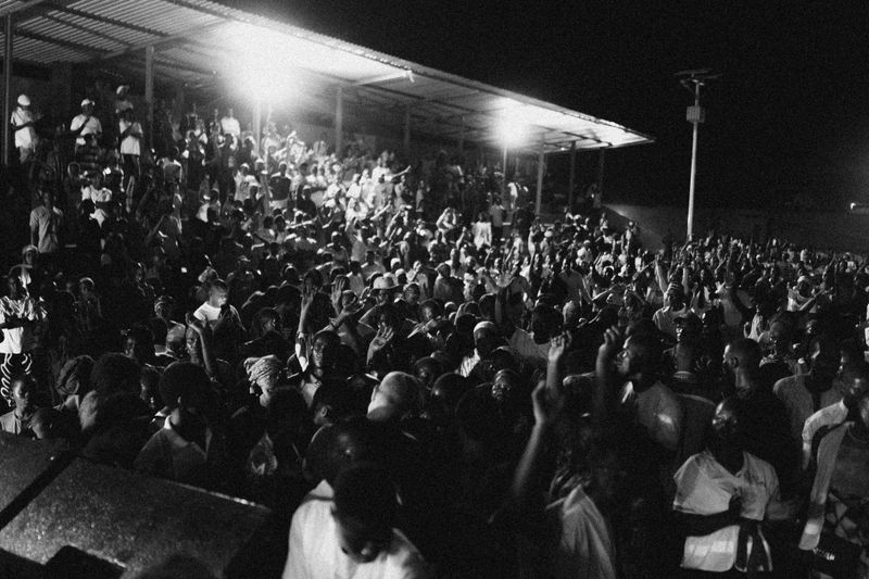 © Jeff Tidwell - The crowd in the stadiums and in front of the stage at one of the nightly meetings