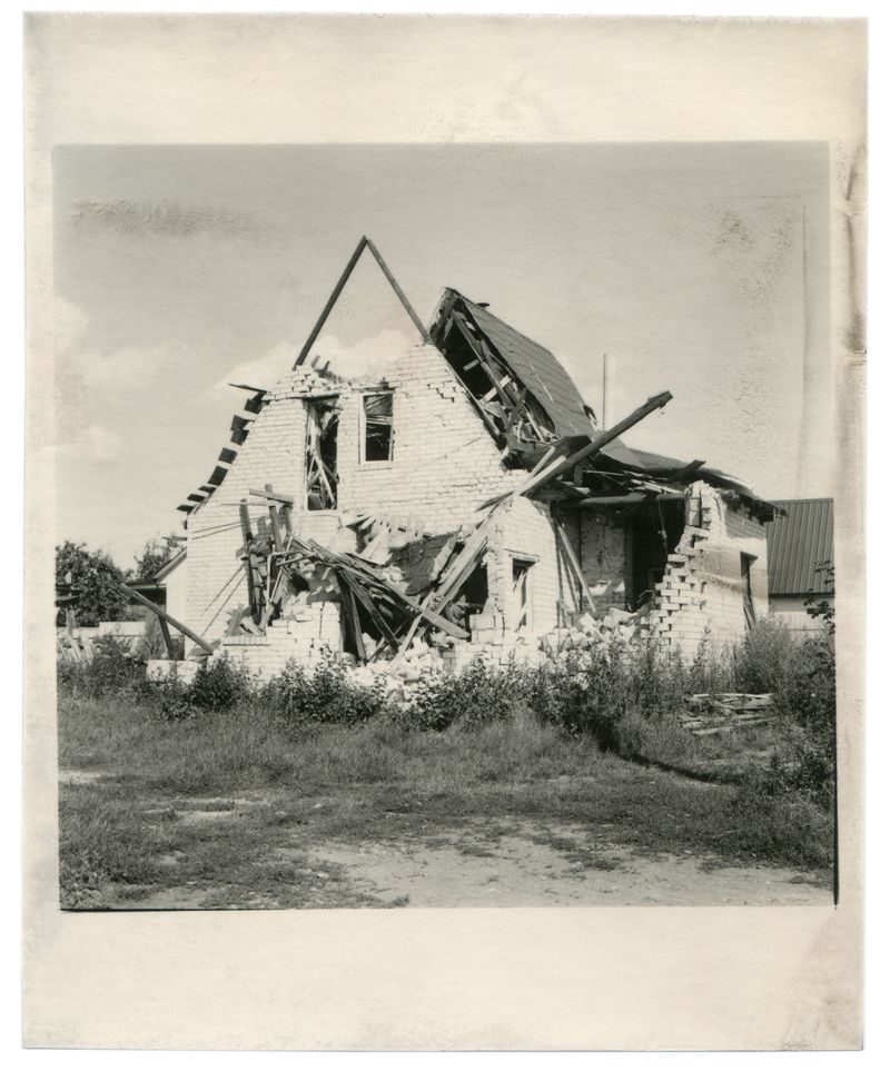 One of thousands of Ukrainian houses destroyed by Russian shelling.