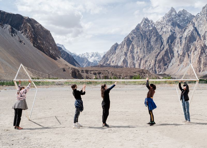 © Giovanni De Mojana - Football player from the Hunza Football Club in Passu preparing for training.