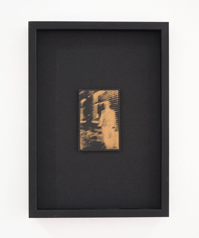© Tomasz Laczny - Riso print, golden ink , 10x6cm (without frame), on black 60g Hahnemuhle paper