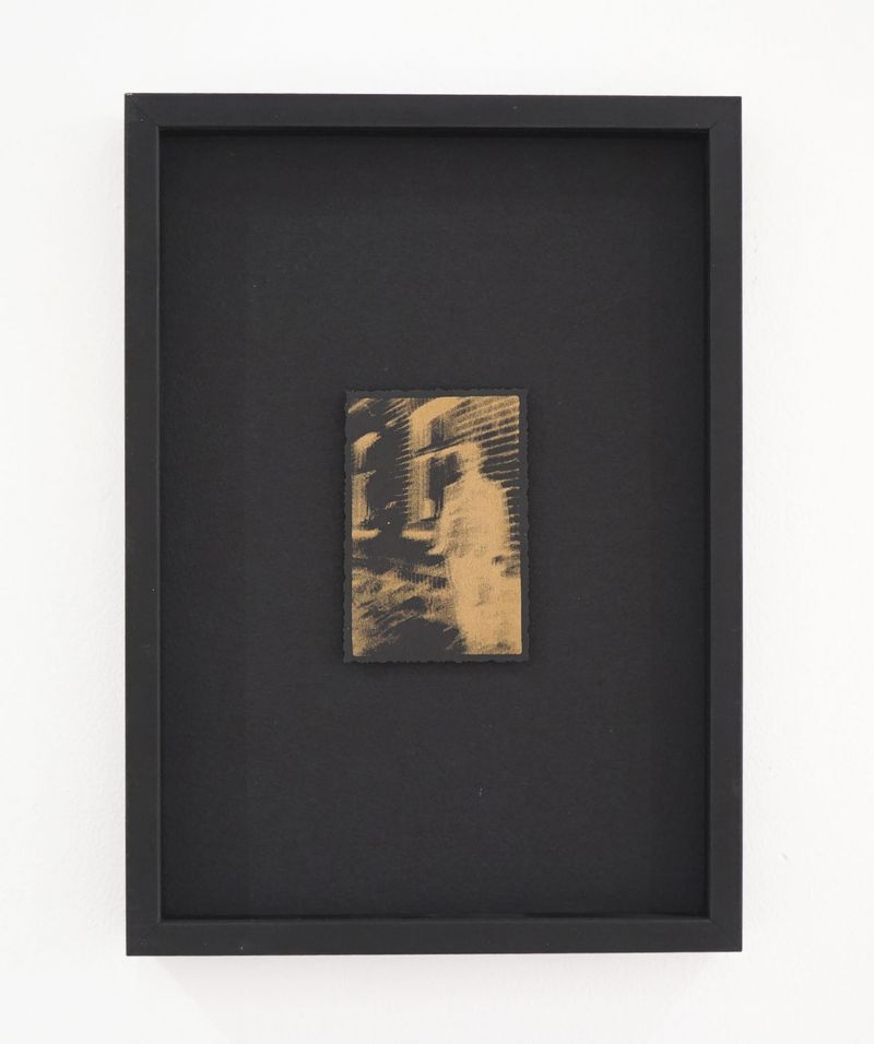 © Tomasz Laczny - Riso print, golden ink , 10x6cm (without frame), on black 60g Hahnemuhle paper