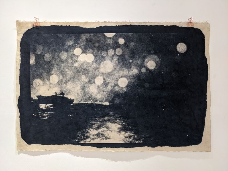 © Tomasz Laczny - Large format cyanotape (tonned in coffe) printed on handmade japanese kozo paper 96x69cm