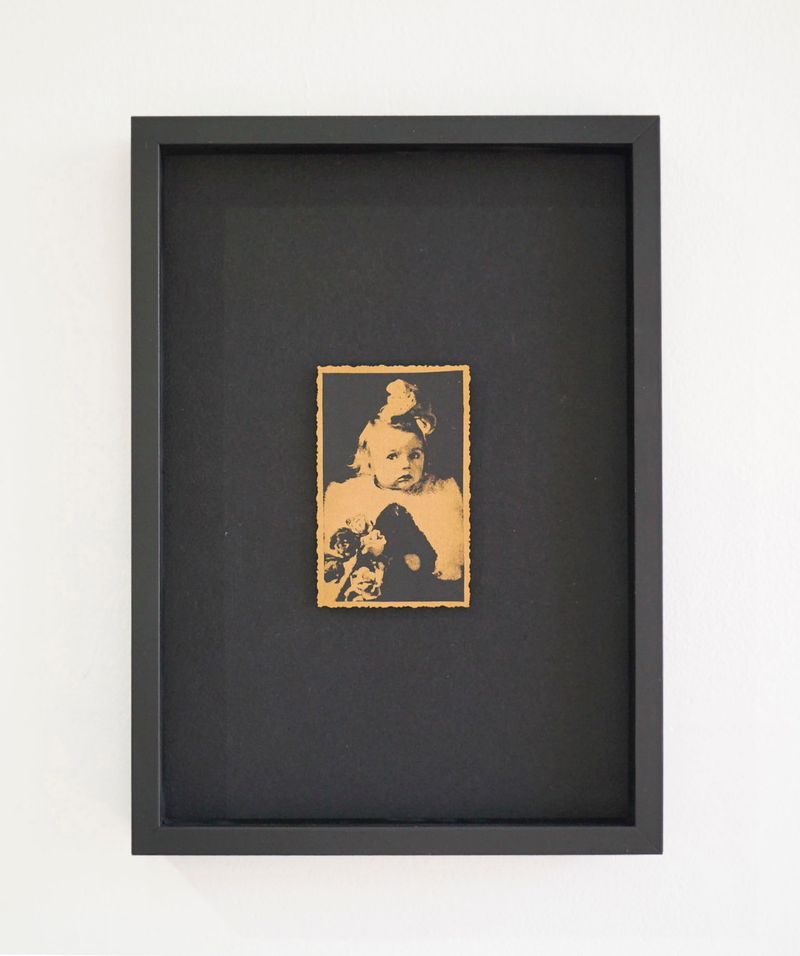 © Tomasz Laczny - Riso print, golden ink , 10x6cm (without frame), on black 60g Hahnemuhle paper