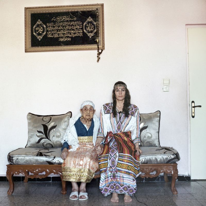 © Linda Bournane Engelberth - My Berber grandmother and myself, dressed up in traditional clothing. This is our the second meeting.
