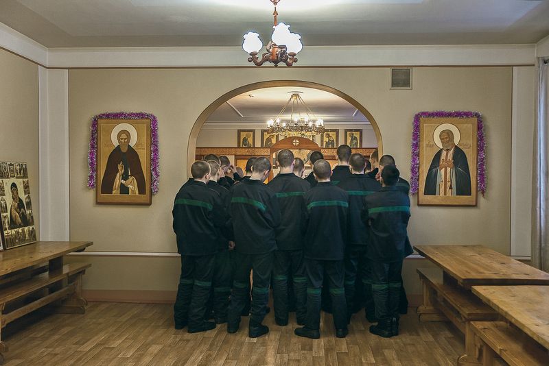 © Tatiana Bondareva - During the liturgy in the Orthodox Church. There is an Orthodox church in the prison.