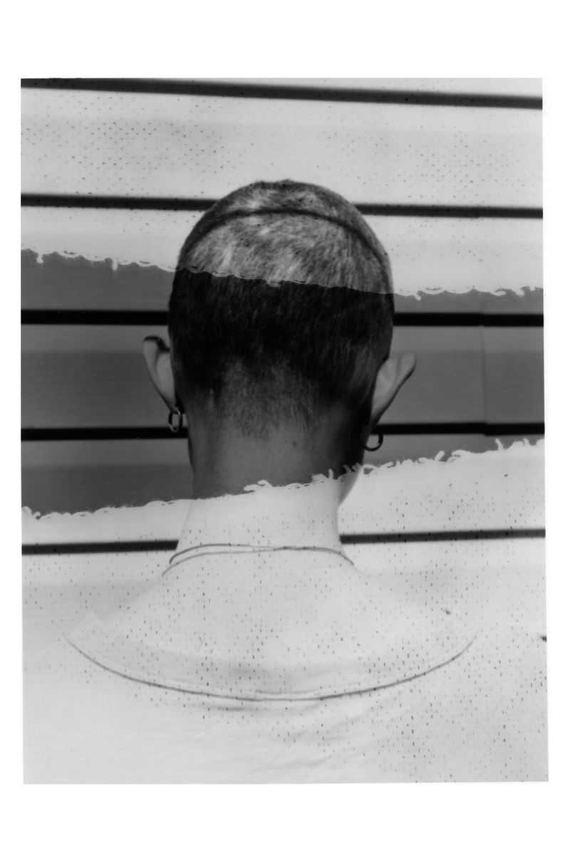© Raine Roberts - Close up on a print from "Series of [12] Self-Portraits", 5"x7", Gelatin Silver Print, 2025
