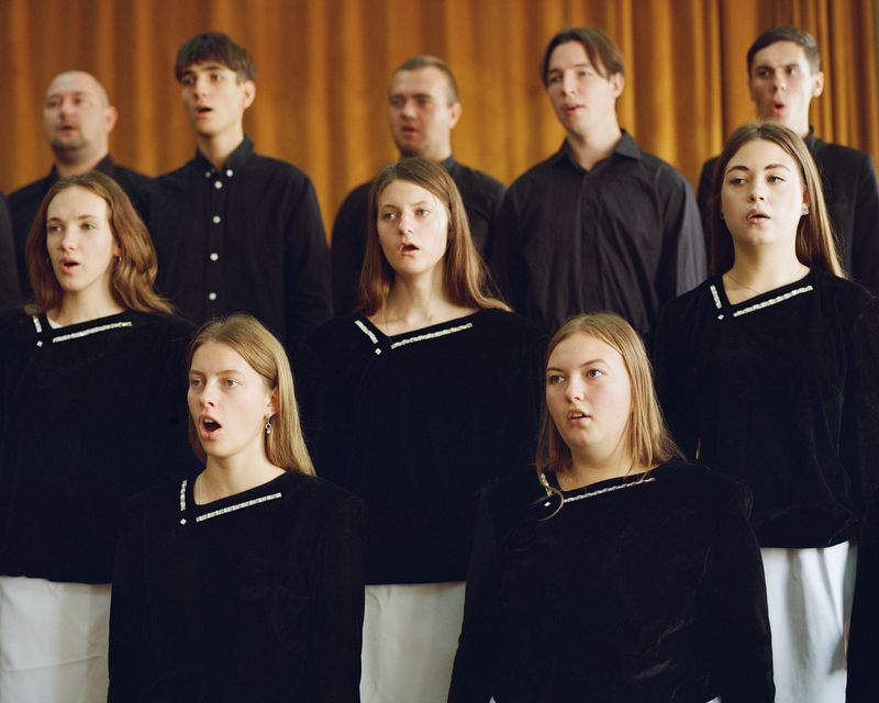 © Anya Tsaruk - A choir rehearsal at Khmelnytskyi Pedagogical Academy, where my mother taught before fleeing the war to Germany.