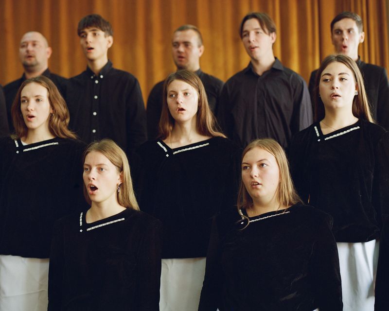 © Anya Tsaruk - A choir rehearsal at Khmelnytskyi Pedagogical Academy, where my mother taught before fleeing the war to Germany.