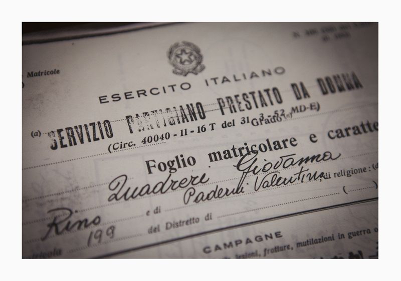 © Antonio Sansica - Image from the Partisans: There was no time for fear photography project