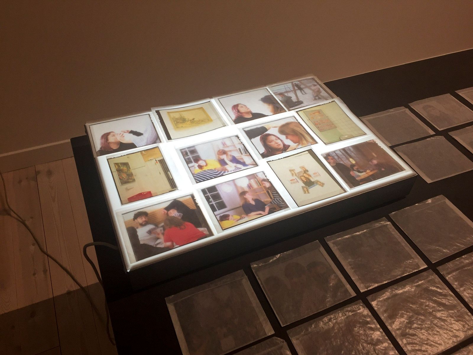 Detail view of some large format slides produced by Deanna Pizzitelli during her stay in Landskrona.
