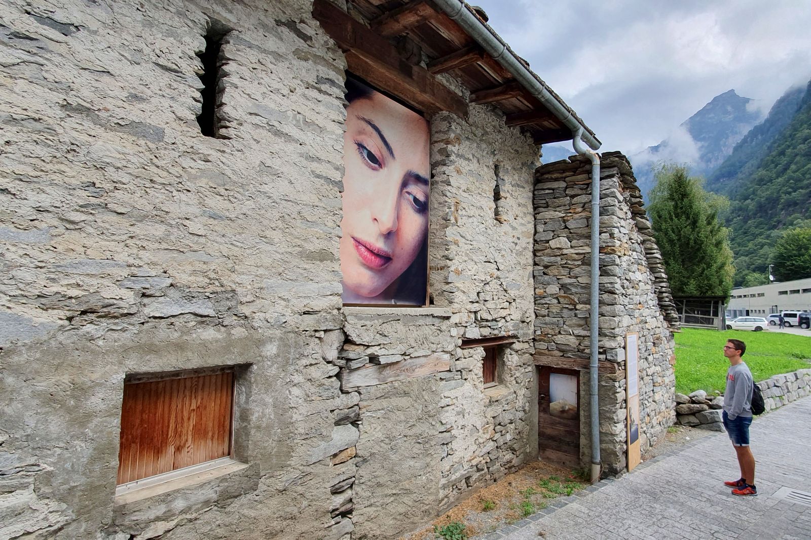 View of Ayline Olukman's solo exhibition during Verzasca FOTO 2019, Sonogno, Switzerland.