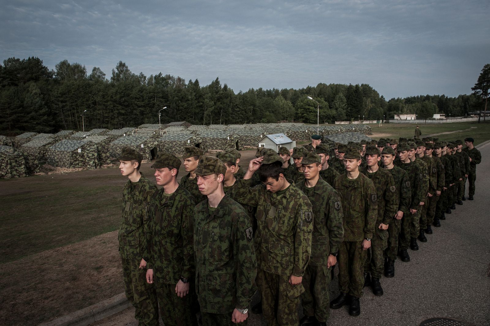 © Mattia Vacca - Young cadets get ready to march at dawn, inside the military camp in Rukla.
