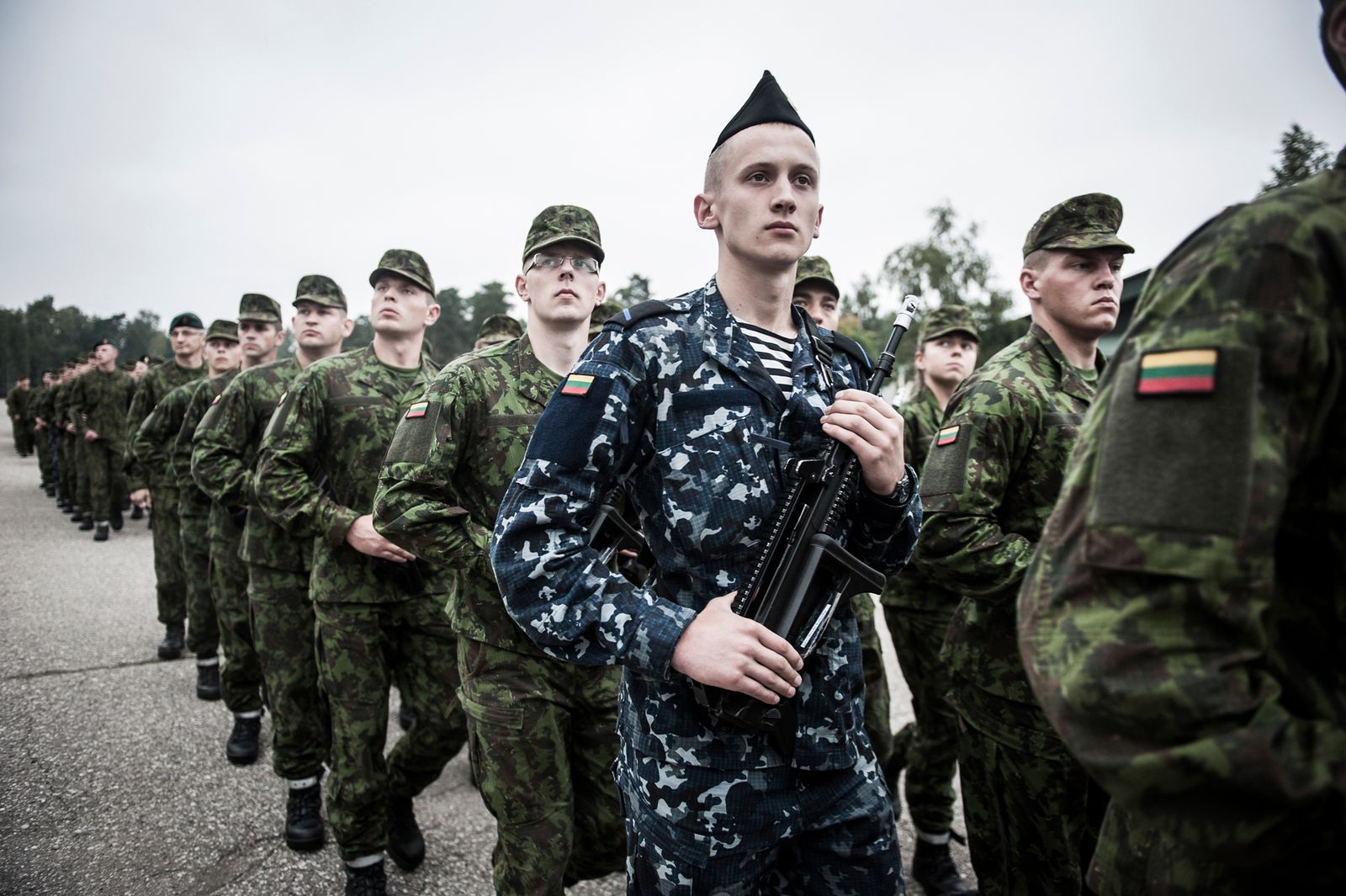 © Mattia Vacca - Soldiers marching inside Rukla’s base.
