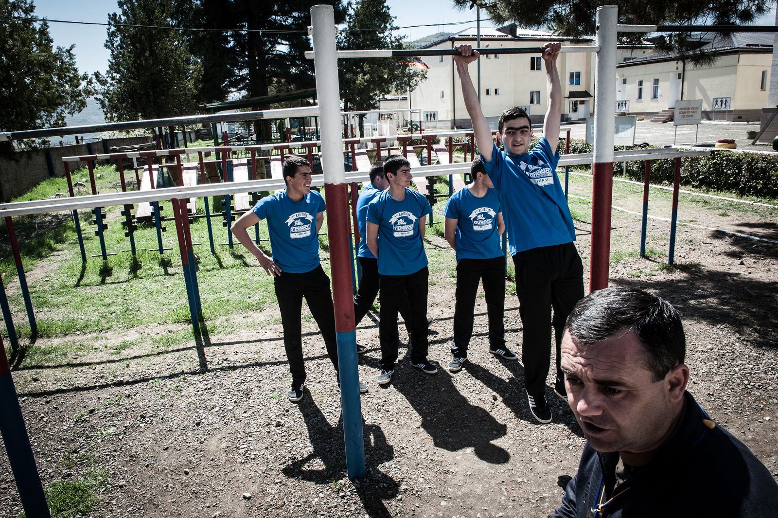 © Mattia Vacca - Young cadets attend physical lesson in the military high-school in Stepanakert.