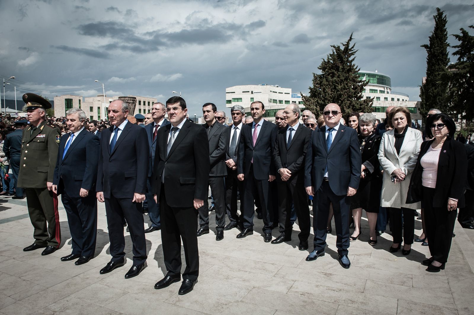 © Mattia Vacca - The politicians of the Nagorno-Karabakh government observe the Armenian Genocide Remembrance Day.