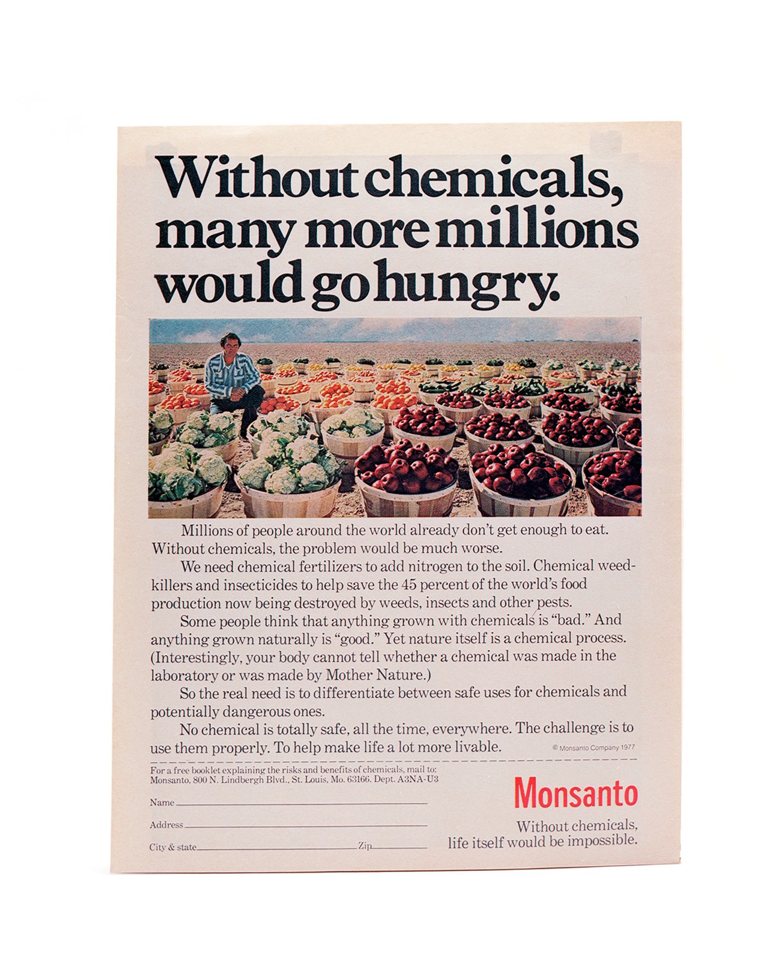 © Mathieu Asselin - Monsanto® magazine ad.
