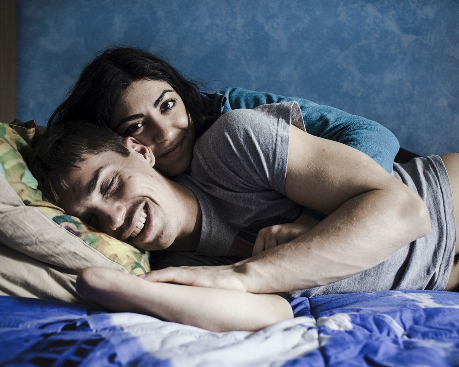© Mattia Crocetti - Cosmic love, Nicolas and his girlfriend Vanessa in their bed,Novalesa, Italy.