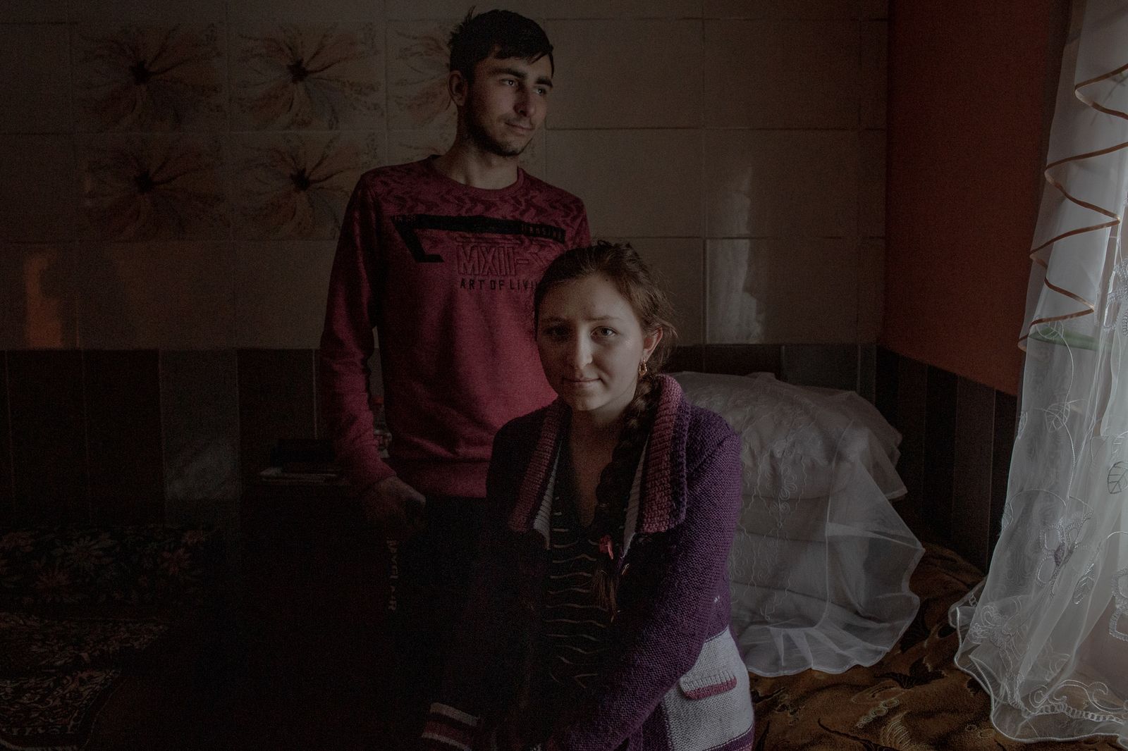 © Maurizio Gjivovich - the young Cristina 22 years old and Alexander 27 years old in their home in Comrat Gagauzia