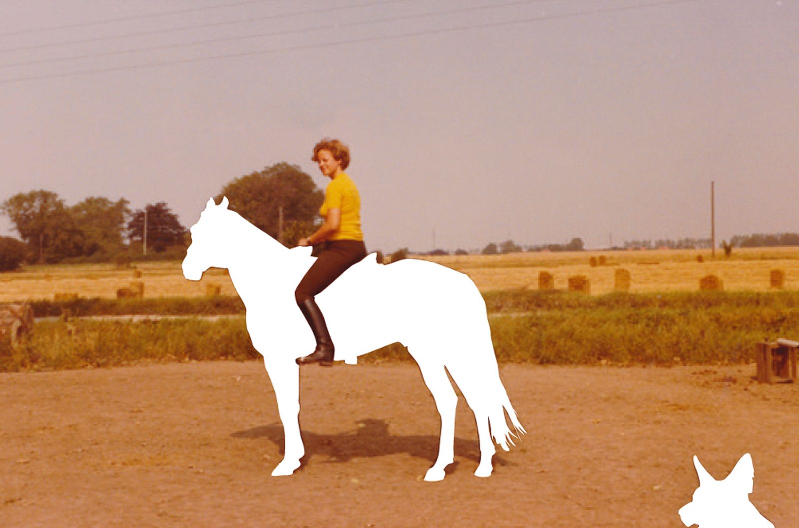 © Julia Mejnertsen - My mother riding a horse - family archival photograph