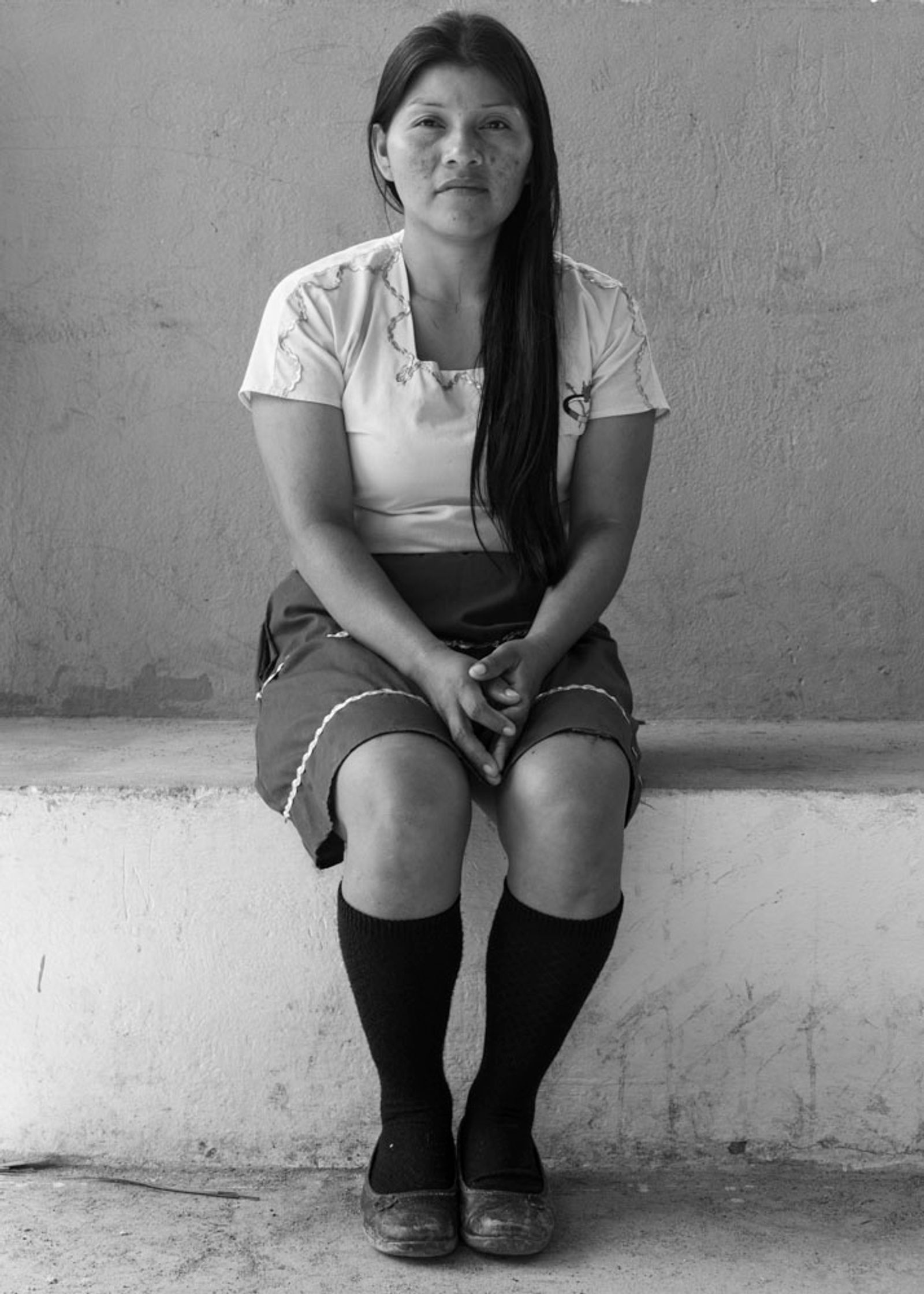 © Daniela Beltran B. - A portrait of a Waorani woman with her school uniform.