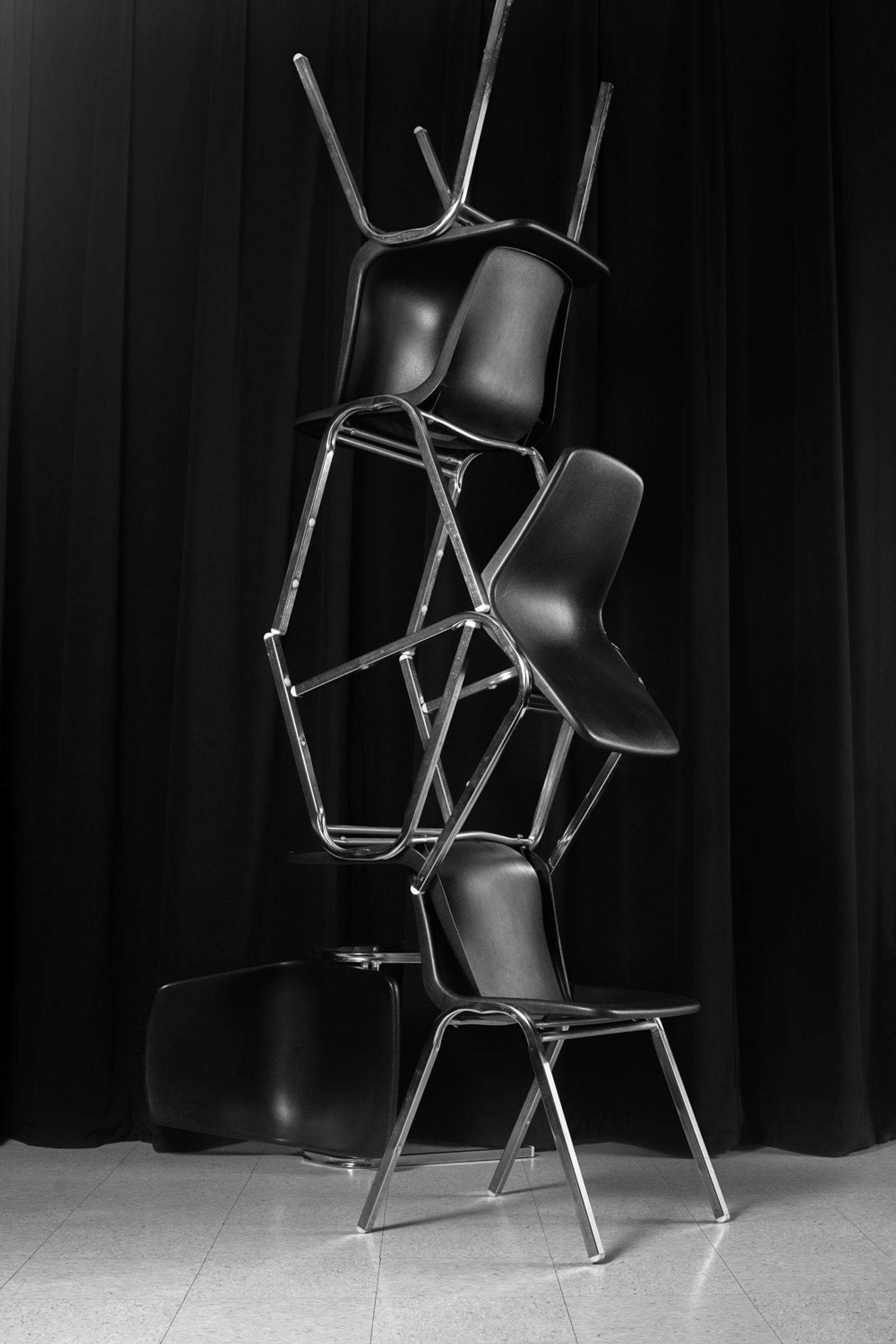 © Su Ji Lee - Untitled (Chair Pyramid), 2021, 11x16.5 inches, Archival pigment print