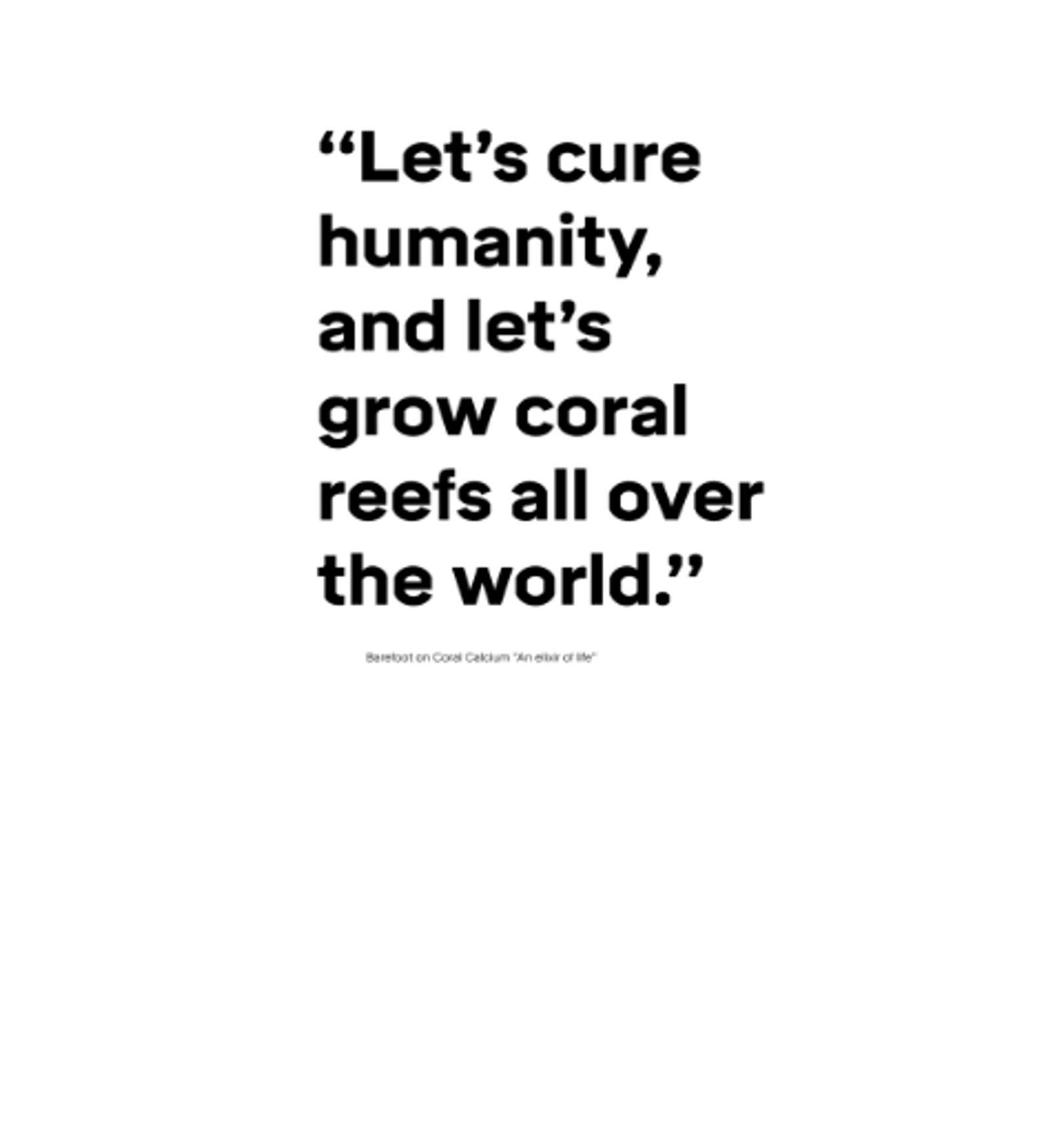 Coral and the Para-Pharmaceutical Industry