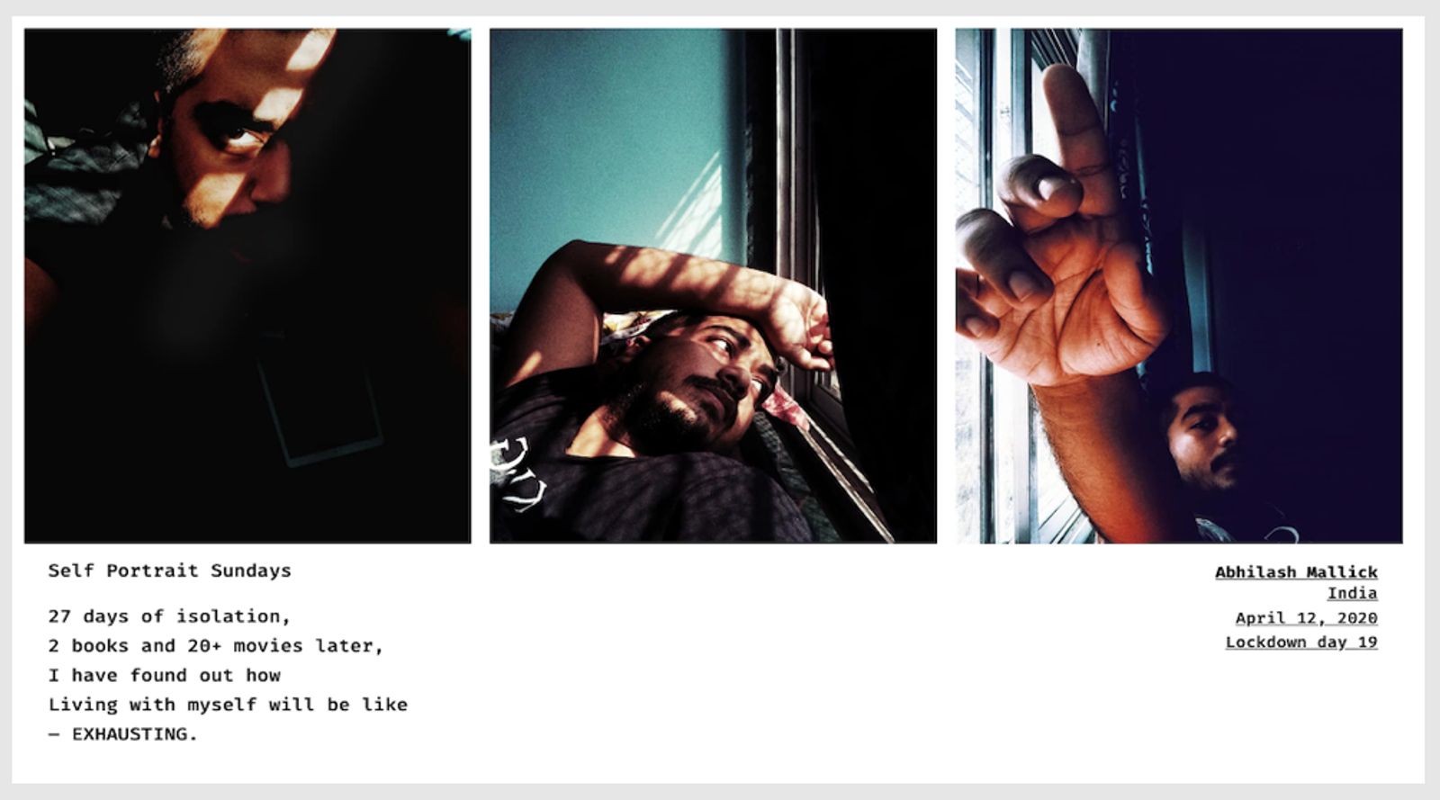 © Sandra Gaudenzi and Sandra Tabares Duque - Image from the Corona Haikus photography project