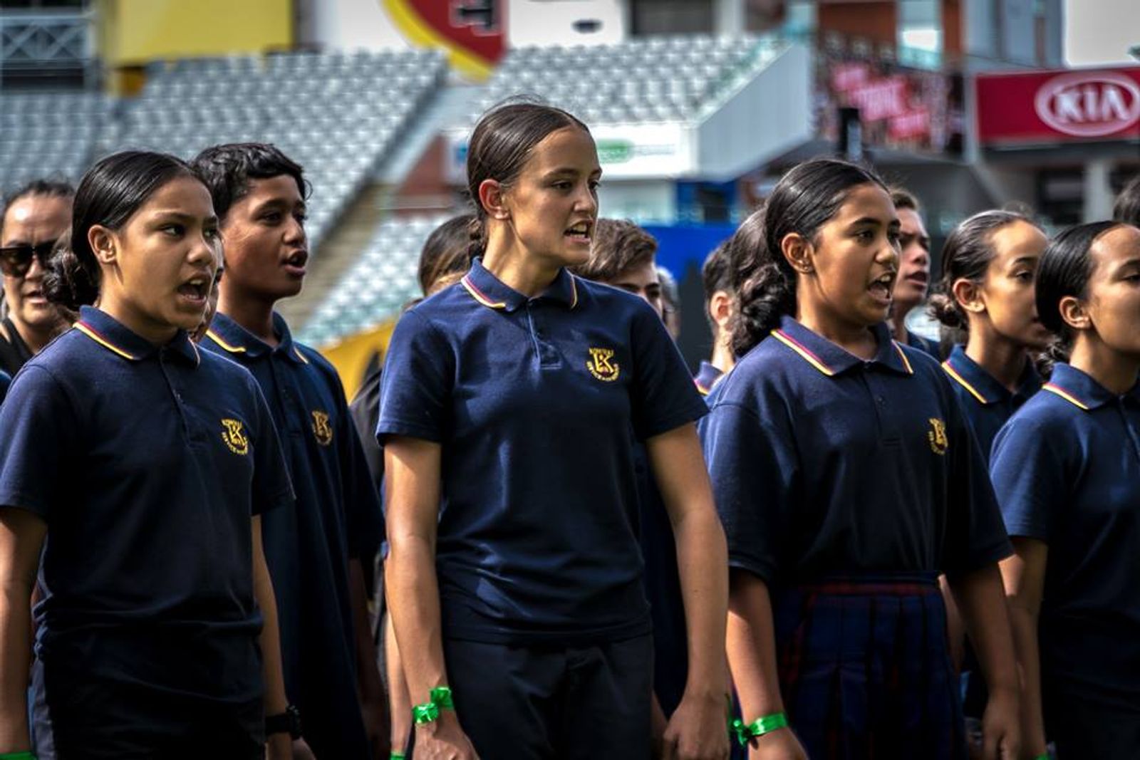 © Serena Stevenson - Young Maori women sing for the loss of the Christchurch Tragedy.