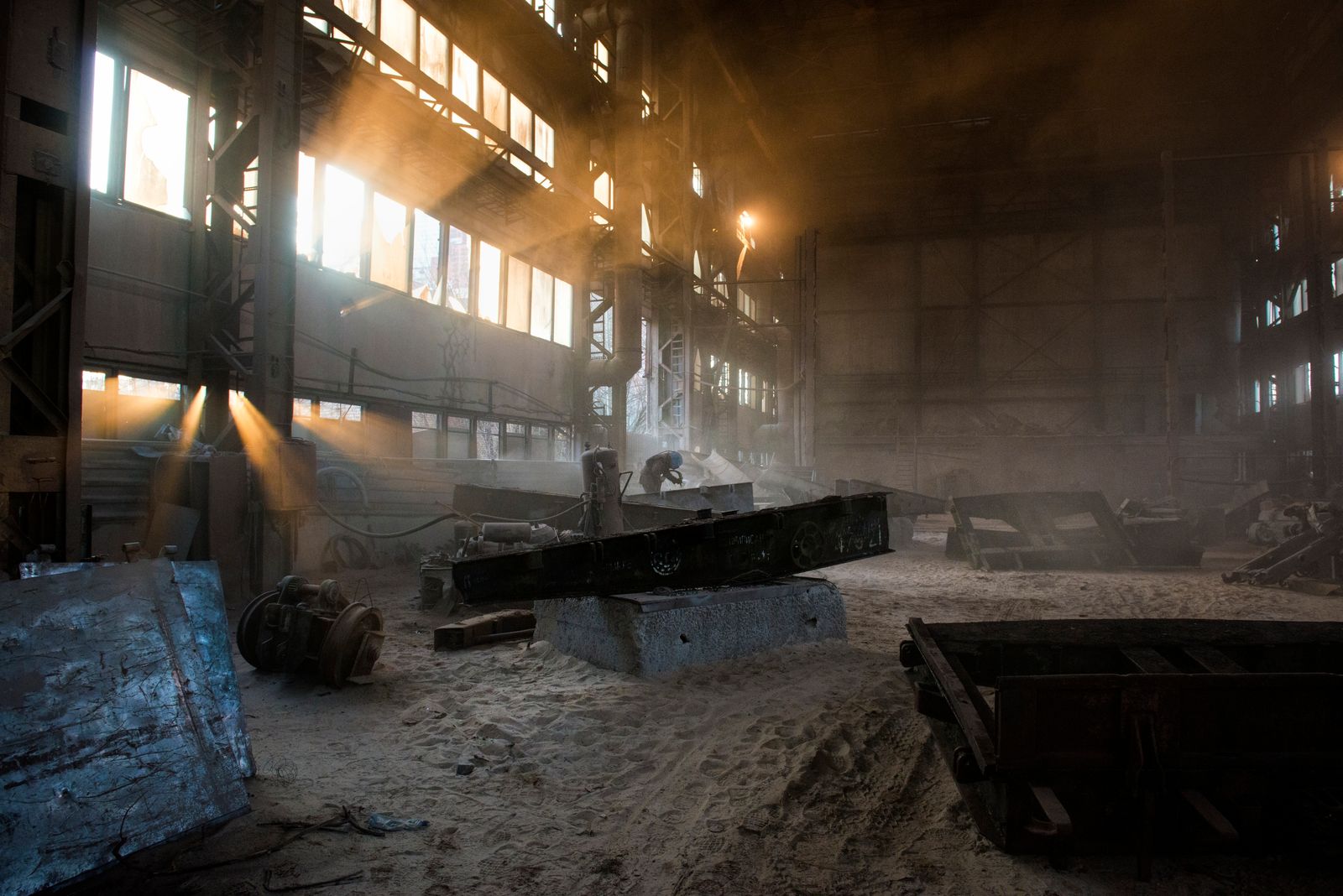 © Pierpaolo Mittica - the hangar close to reactors number 5 and 6 where the scrap metals are cleaned from radioactive particles and recycled