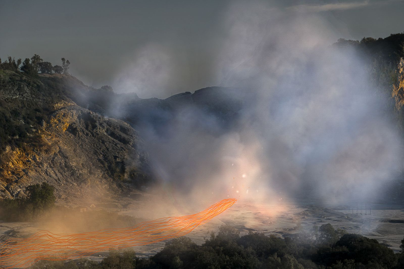 © Alessia Rollo - Picture of Phlegraean fields with manipulation.Campania 2023