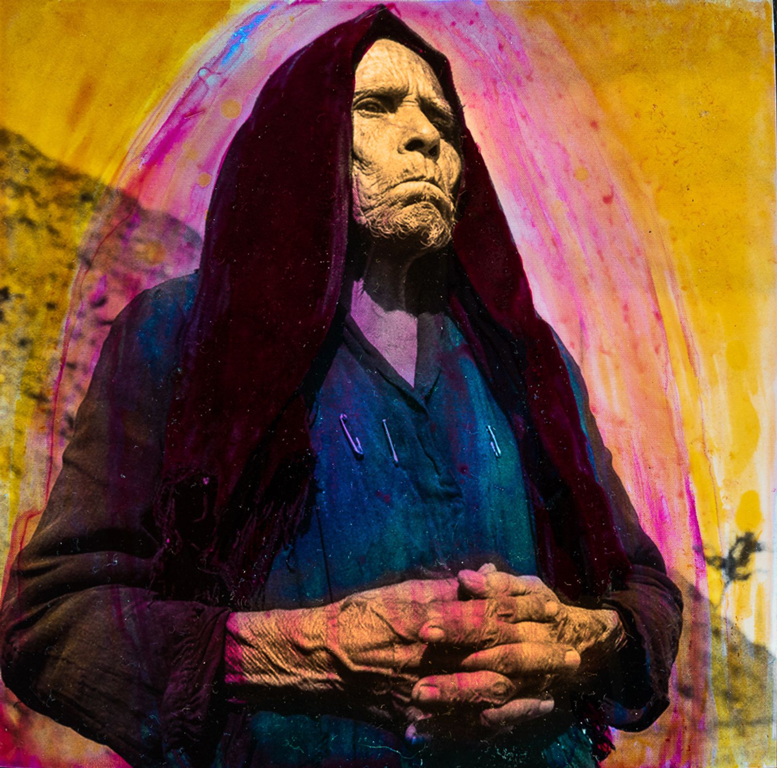 © Alessia Rollo - Analoge intervation on archive picture of a witch by Franco Pinna.Basilicata 2022