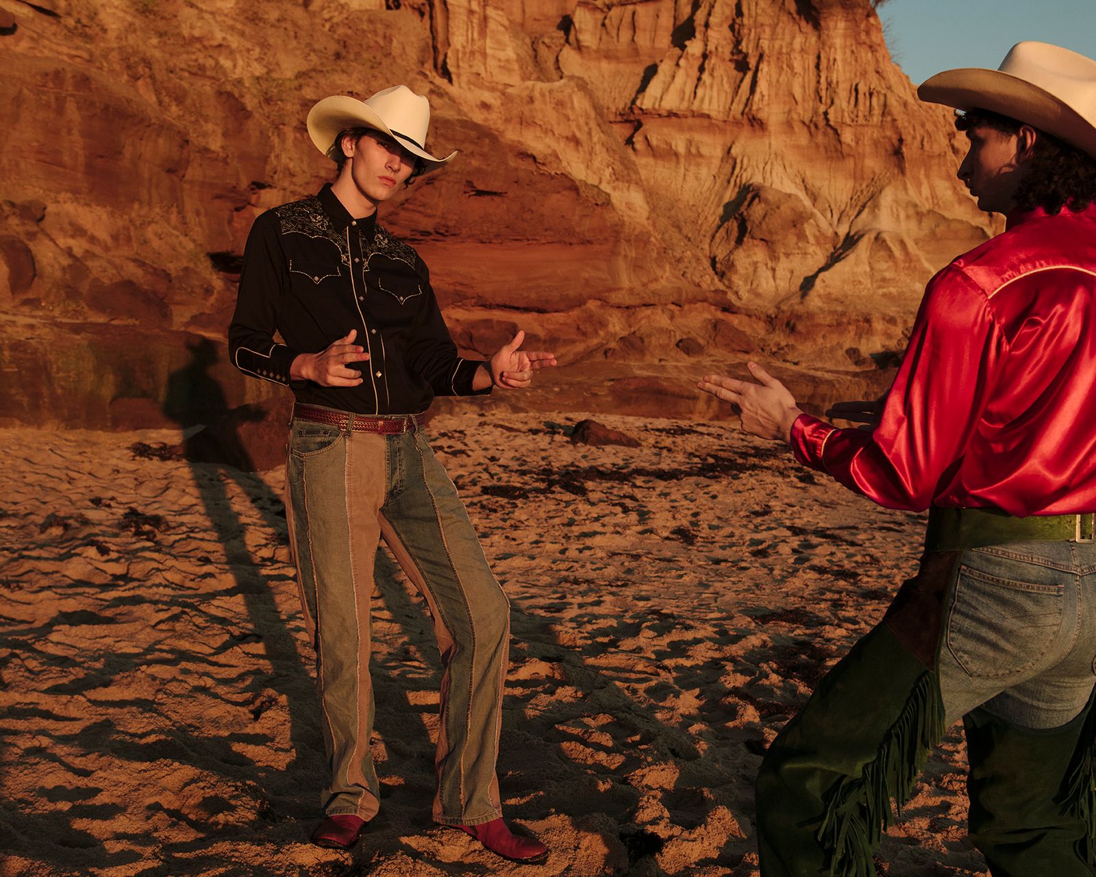 © Jo Duck - Cowboys at sunset 2019