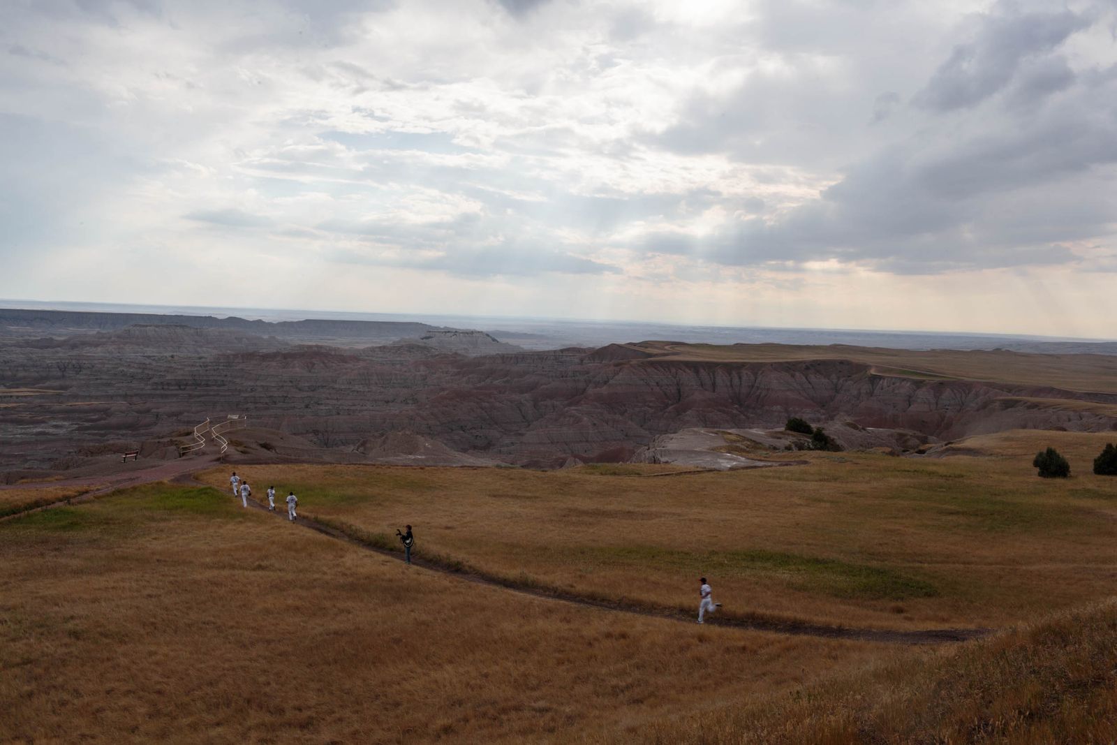 © Sarah Blesener - A local youth baseball team heads to have their group photo taken in the Badlands, South Dakota, 12 July 2017.