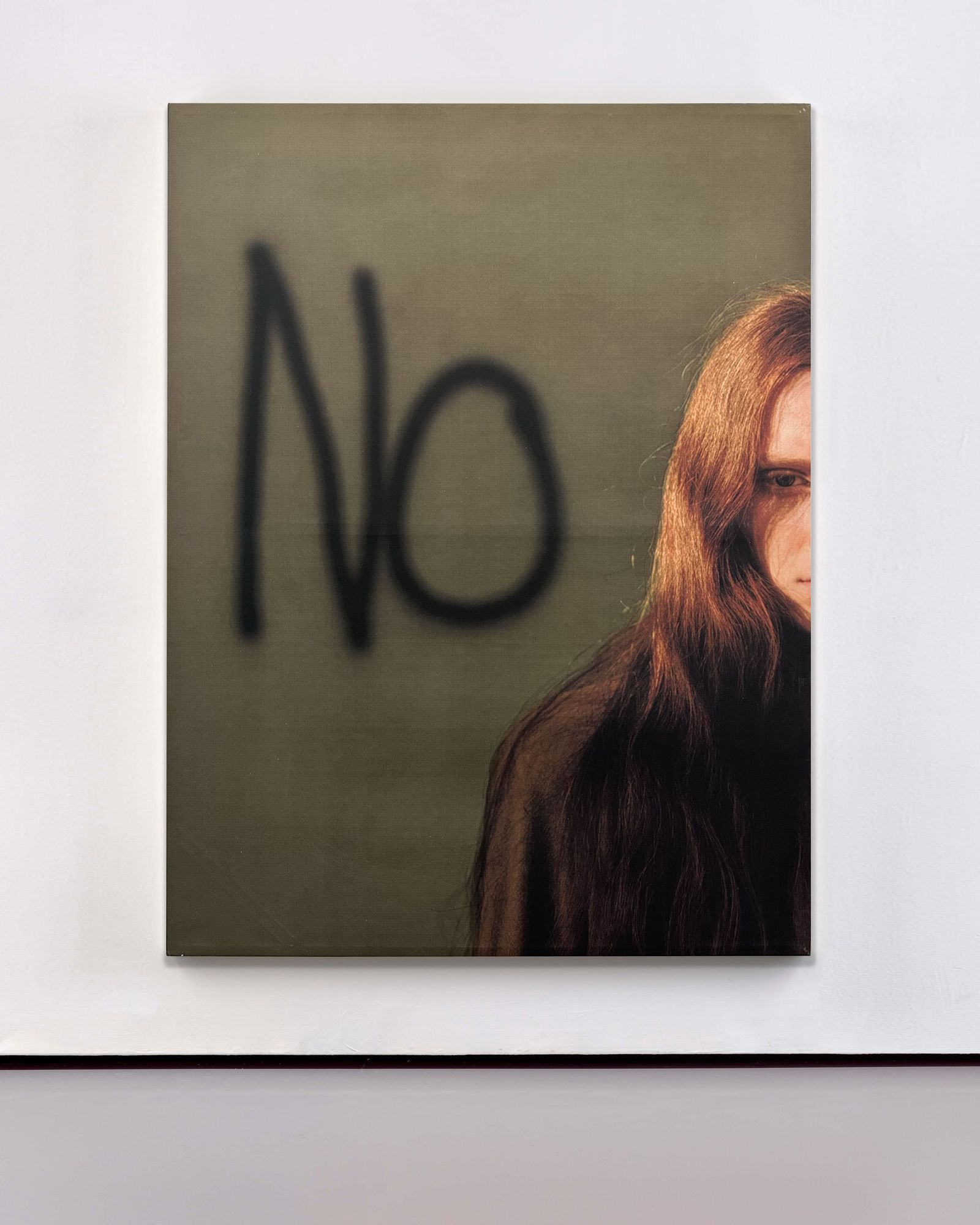 © Luca Massaro - No, Milano - Latex on unprimed linen canvas 180x125x5cm