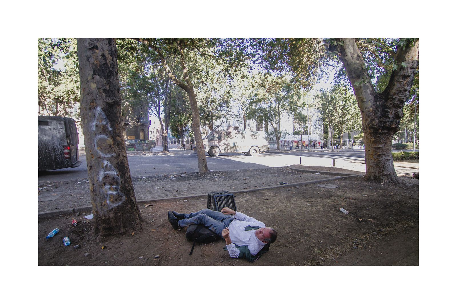 © Matias Cortez - man fainted by tear gas
