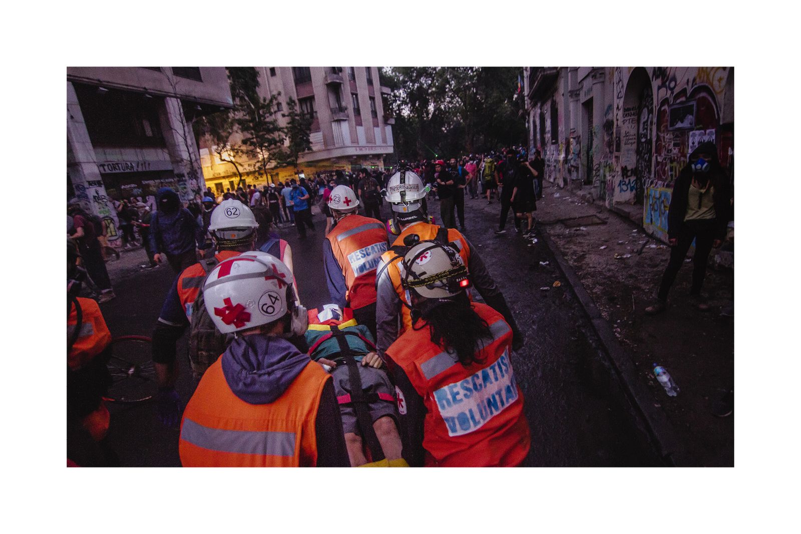 © Matias Cortez - nurse brigade helping protesters