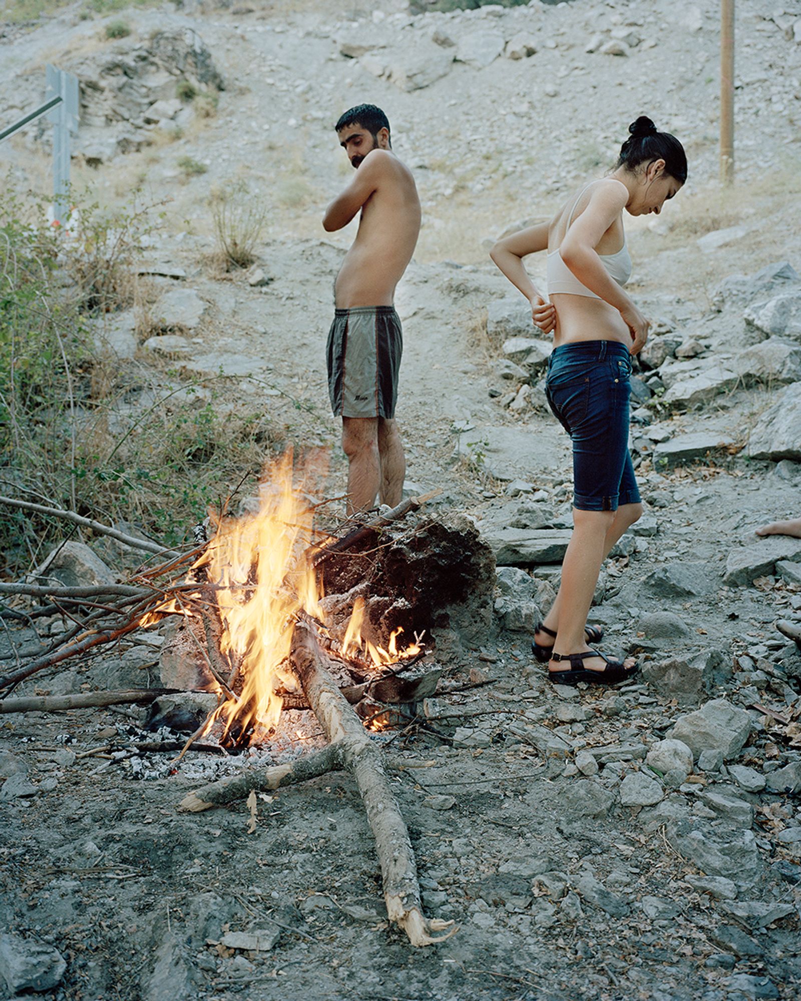 © Miriam Stanke - Two friends getting try after a bath in the Munzur river