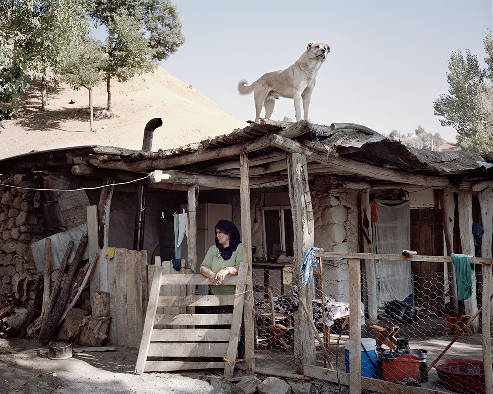 © Miriam Stanke - A woman and her dog in the mountain village Sorsvenk.